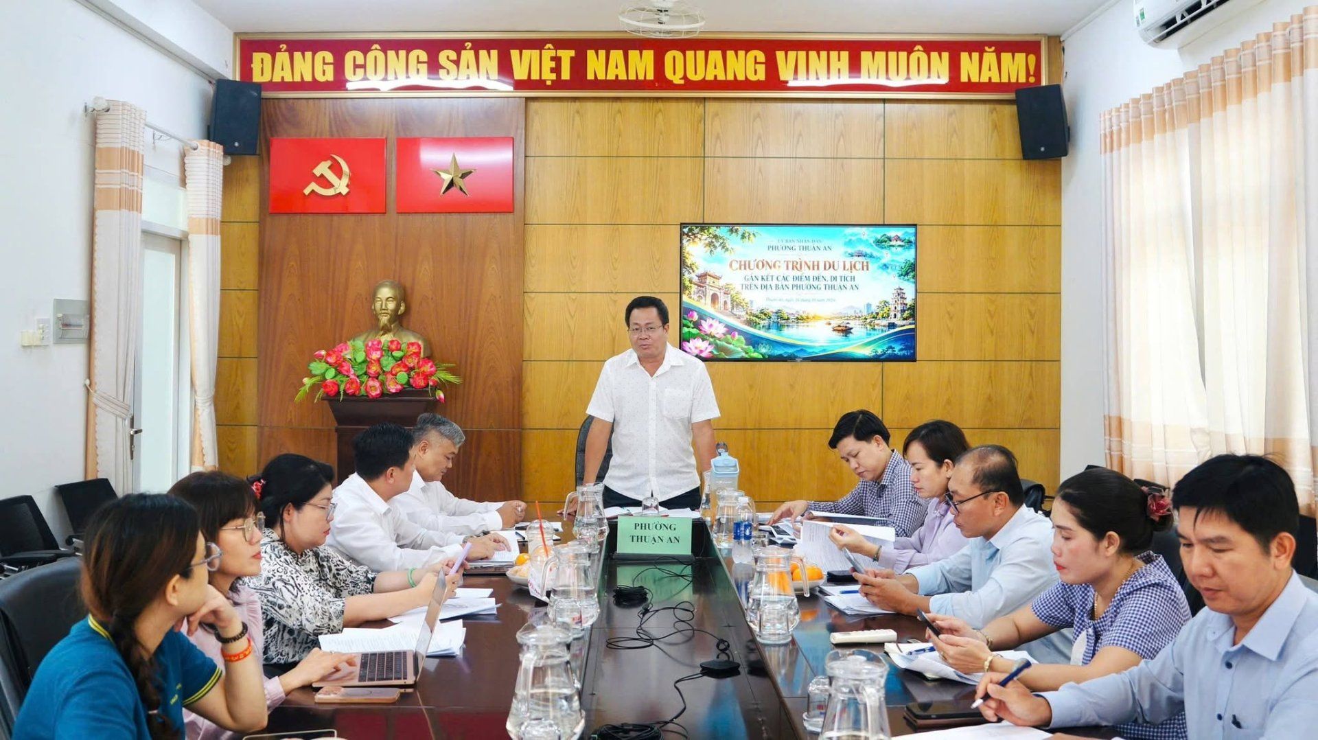 PHƯỜNG THUẬN AN HỌP THÔNG QUA CHƯƠNG TRÌNH DU LỊCH GẮN KẾT CÁC ĐIỂM ĐẾN, DI TÍCH TRÊN ĐỊA BÀN PHƯỜNG